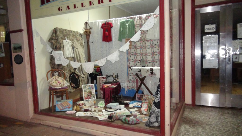 Eudunda Family Heritage Gallery - Crafts display in front window