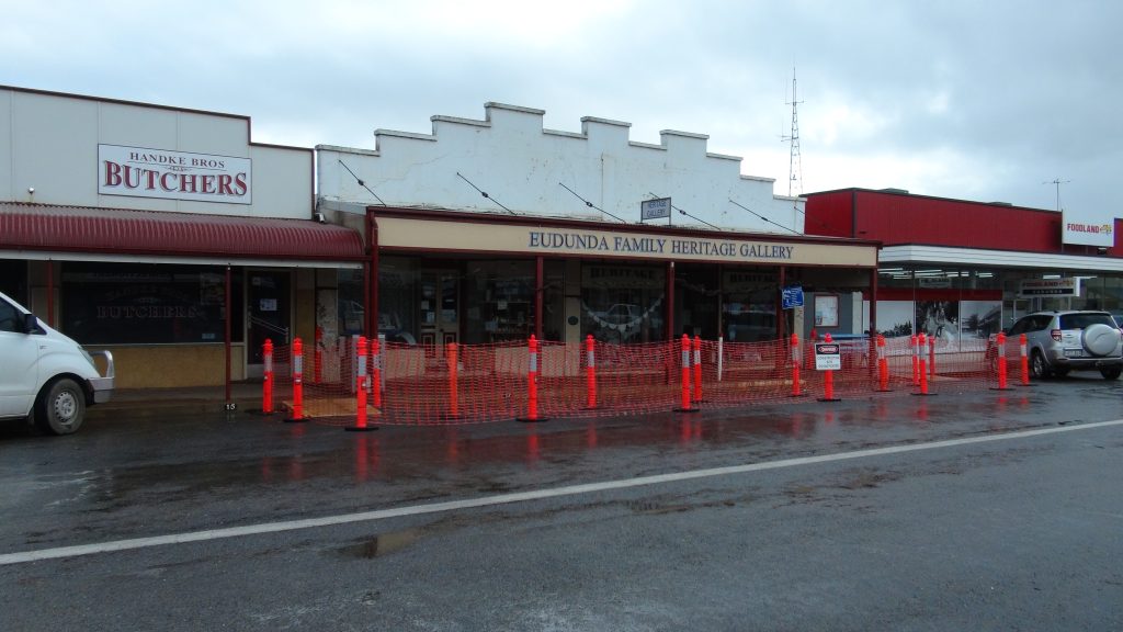 Work on the front of the Eudunda Family Heritage Gallery