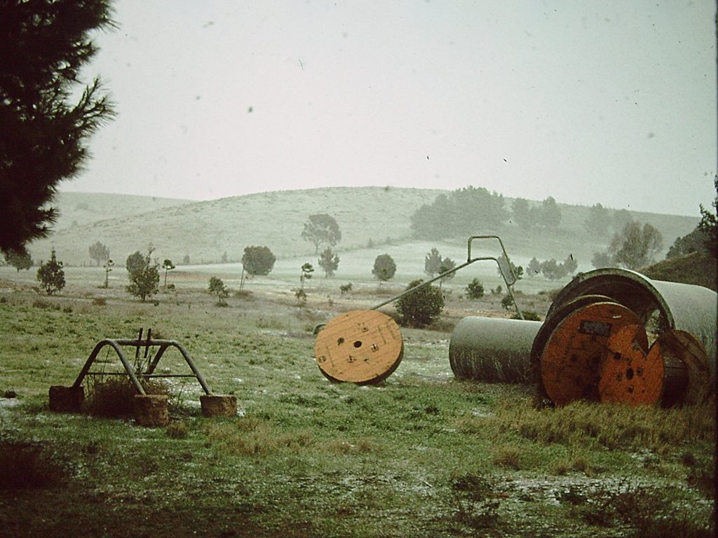 Snow - Early 80's - from 3 Oval Crescent Eudunda, Looking toward Golf Course & Old Playground in front