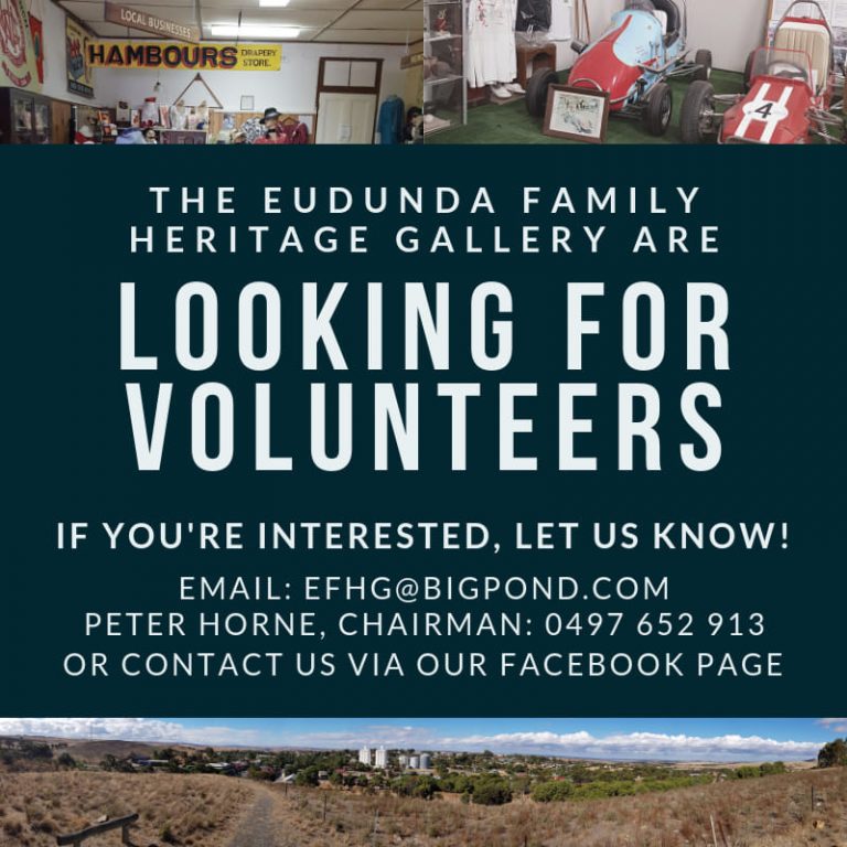 Eudunda Family Heritage Gallery Looking For Volunteers