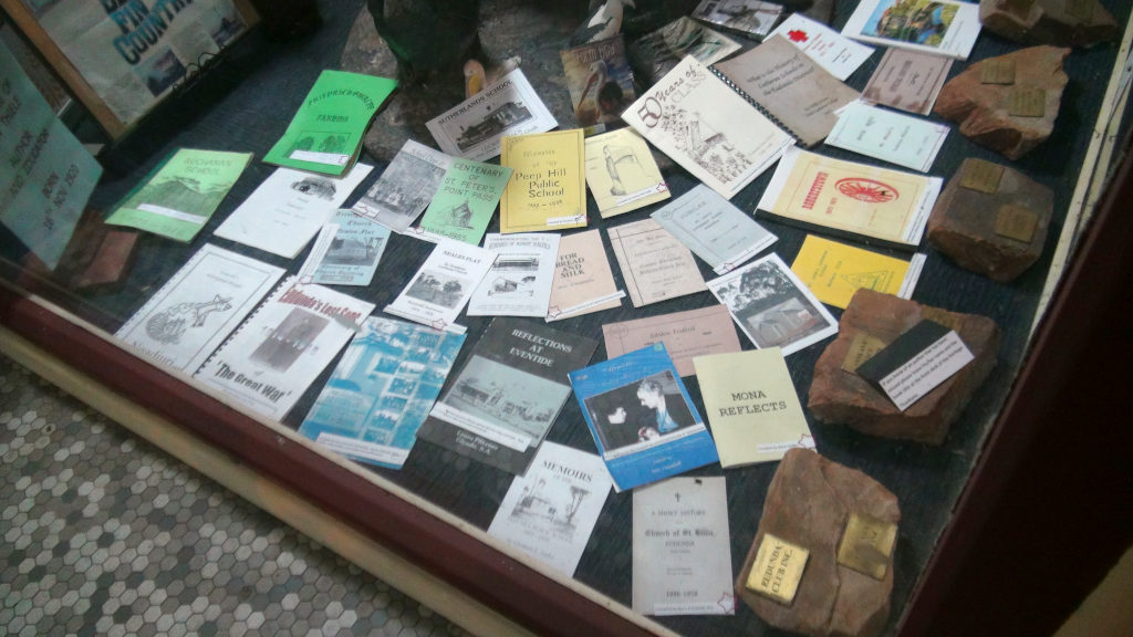 Eudunda Family Heritage Gallery - Front Window display - Local Authors - left view