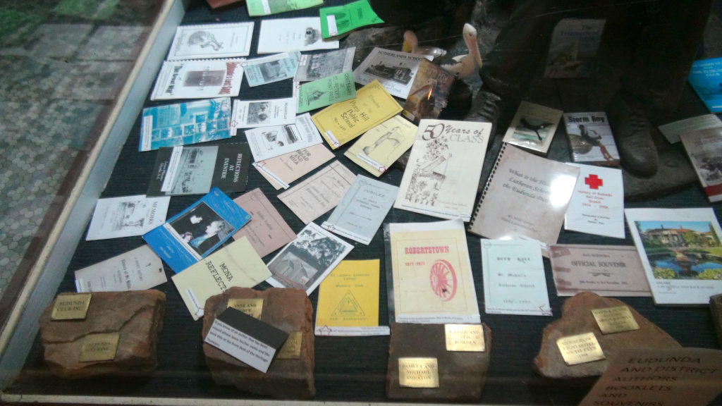 Eudunda Family Heritage Gallery - Front Window display - Local Authors - middle view