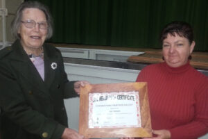 Life Membership Awarded To Fay Grosser For Service To Heritage Gallery