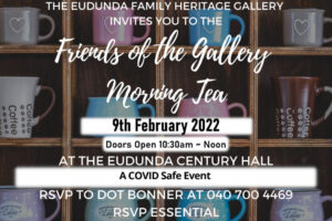 Come Celebrate Heritage Gallery Birthday at Morning Tea – 9th Feb 2022