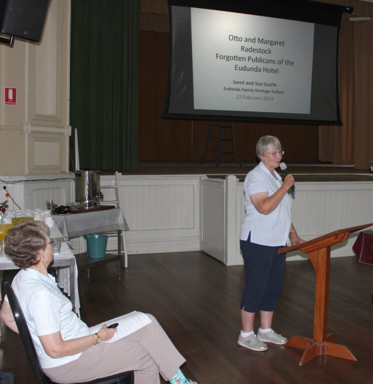 Historians Janet & Sue Scarfe Presention on Otto and Margaret Radestock - Eudunda Hotel