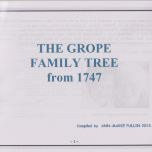 The Grope Family Tree from 1747