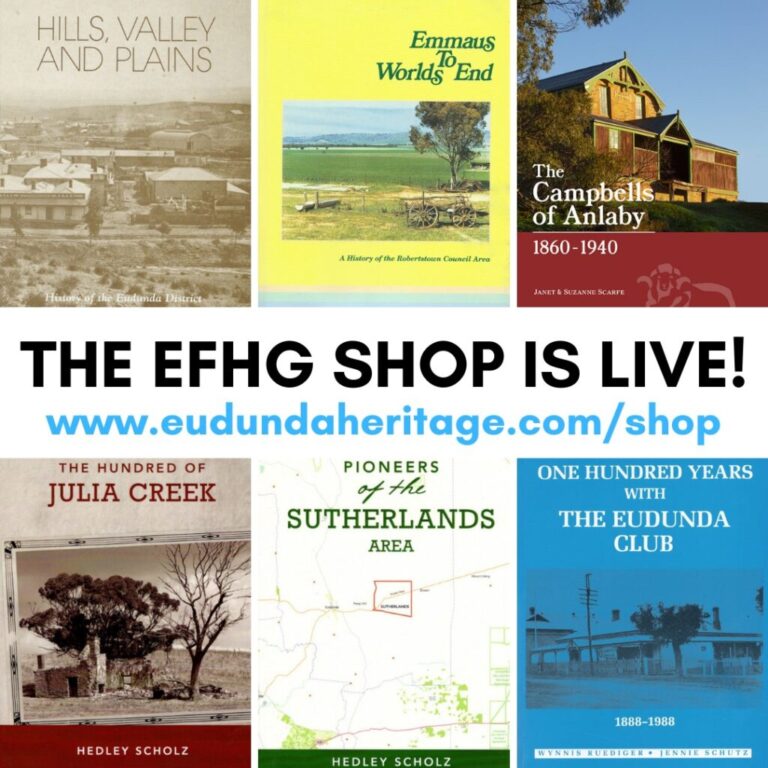 The Eudunda Family Heritage Gallery Web Shop is Open Aug 5th 2021